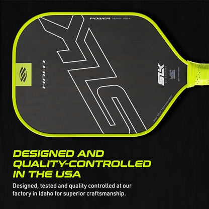 Selkirk Sport SLK Halo Raw Carbon Fiber Pickleball Paddle | Power, Pro and Control Pickleball Paddles | T700, 18K Ultraweave, Aramid Fiber LinkWeave | Designed & Controlled in USA - color: Power | Green | 2025, size: Max (All - Around Paddle)
