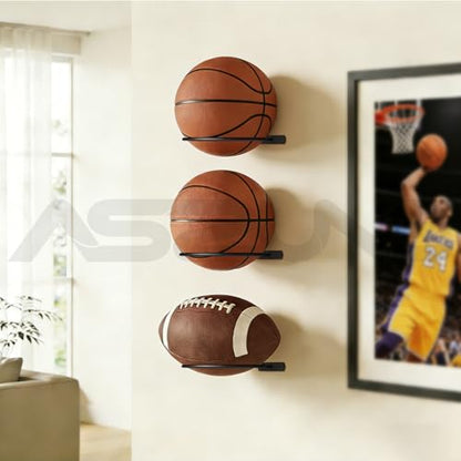 36Pack Basketball Holder Ball Holder Wall Mount Storage Display Universal Ball Rack Metal Black Rack Holder Space Saver for Basketball Football Volleyball Soccer - size: 36Pack, style: Style-1
