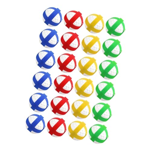 Mini Hook and Loop Balls 24-Pack, 1.65 Inch Small Sport Balls for Golf Training, Party Games, Portable Toy Gifts for Kids and Adults