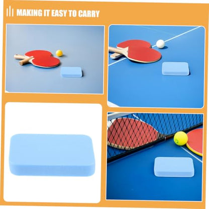 2Pcs Table Tennis Paddle Cleaning Sponge Dual Sided Rubber Cleaner for Pingpong Racket Maintenance Durable PVA Squeegee Fast Drying Table Tennis Accessories