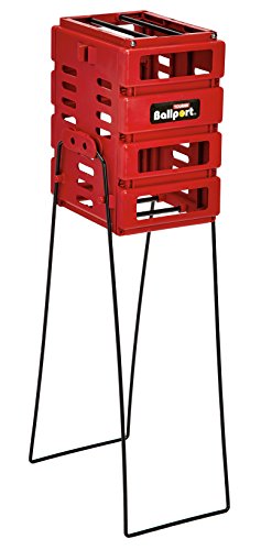 Tourna Mini Ballport Tennis Ball Pick Up Hopper - style: Red