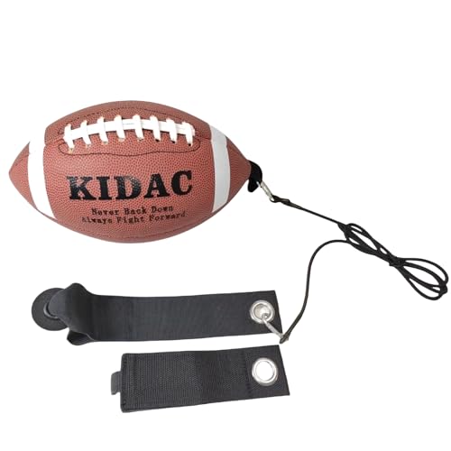 Kidac 6/9 Size Football Training Equipment Youth– Fun Sports & Outdoors Toy,Football Practice,Throwing Machine,MVP Skills Game,6pcs Accessories