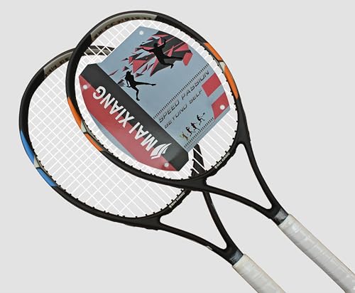 2 PCS (Blue+Orange) ZESTUP30MP for Adult Recreational Tennis Racket Carbon Aluminum Alloy Tennis Racquets