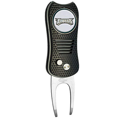 Switchblade Divot Repair Tool with Logo Printed Removable Magnetic Ball Marker-Best Divot Fixer - style: Philadelphia Eagles