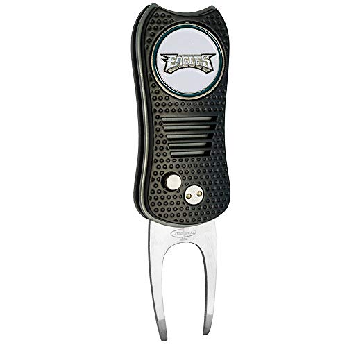 Switchblade Divot Repair Tool with Logo Printed Removable Magnetic Ball Marker-Best Divot Fixer - style: Philadelphia Eagles