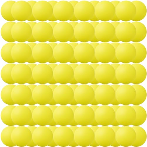 40MM Ping Pong Balls, 50 or 80 Pack Assorted Colored Plastic Balls for Beer Pong, Arts and Craft - color: 80pcs-Yellow