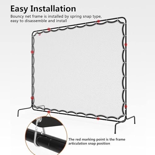 Tennis Rebounder Net, Tennis Net,9x7Ft Rebound Practice Wall for Tennis Racquet Sports Ball Pickleball,Tennis Backboard Net for Tennis Court Backyard Outdoor Training