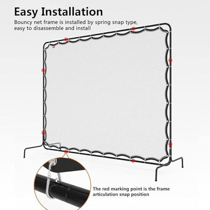 Tennis Rebounder Net, Tennis Net,9x7Ft Rebound Practice Wall for Tennis Racquet Sports Ball Pickleball,Tennis Backboard Net for Tennis Court Backyard Outdoor Training