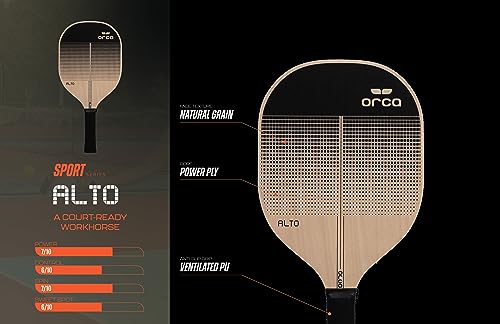 Orca Pickleball Paddles, Sports Series Wood Pickleball Paddle Sets, Pickleball Paddles Starter Set with Pickleballs and Accessories - style: Alto (2 Player Set)