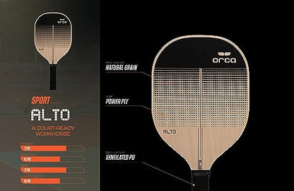 Orca Pickleball Paddles, Sports Series Wood Pickleball Paddle Sets, Pickleball Paddles Starter Set with Pickleballs and Accessories - style: Alto (2 Player Set)