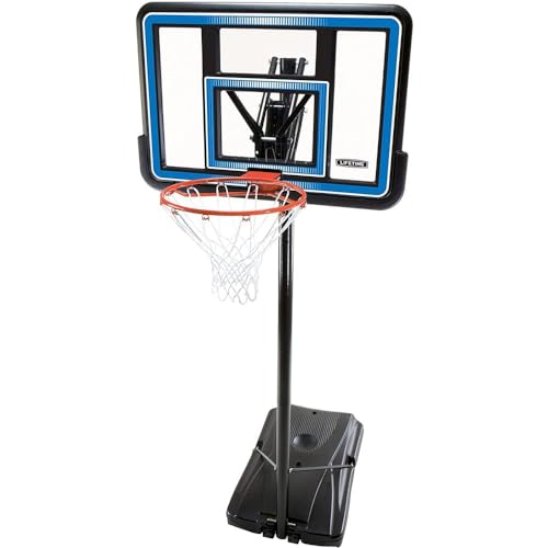 Lifetime Portable Basketball Hoop System - 44 in Adjustable Backboard