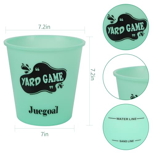 Juegoal Outdoor Giant Yard Pong Game Set Outdoor Toss Game Throwing Game for Beach, Camping, Lawn and Backyard - color: Green Glow in Dark