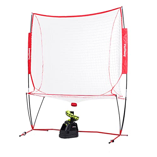 Furlihong 680NT 2 in 1 Tennis Ball & Baseball Training Machine and Net Combo, Ball Recycling System, Includes 680BH and NT01