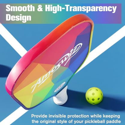 Pickleball Edge Guard Tape, Clear Pickleball Protection Tapes 3 Pcs, No Wrinkling, Suitable for 13MM & 16MM & 20MM Thicknesse Paddles - size: 23MM