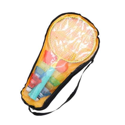 Badminton Racket Lightweight Outdoor Sports for Ages with Shuttlecocks and Tennis Ball Interactive Training Tool in Blue