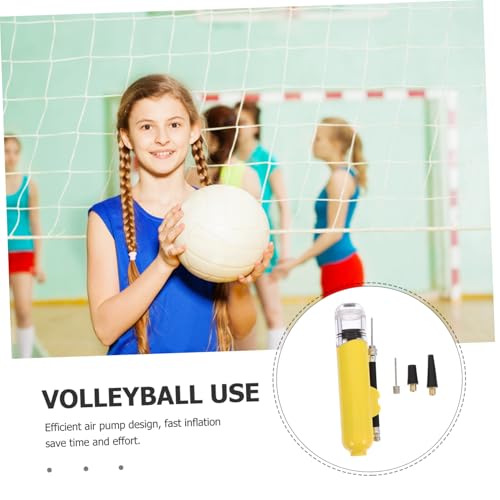 Kisangel Yoga Ball Pump Basketball Air Pump Soccer Ball Pump Balloon Hand Pump Hand Pump for Balls Volleyball - color: Yellow