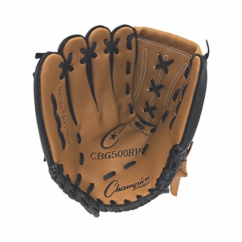 Champion Sports Catcher's Mitt - Synthetic Leather | Deep Pocket and Scoop Toe Design | Adjustable Wrist Strap Closure | Youth Size: 32" | Regular Fit