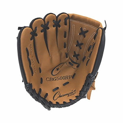 Champion Sports Catcher's Mitt - Synthetic Leather | Deep Pocket and Scoop Toe Design | Adjustable Wrist Strap Closure | Youth Size: 32" | Regular Fit