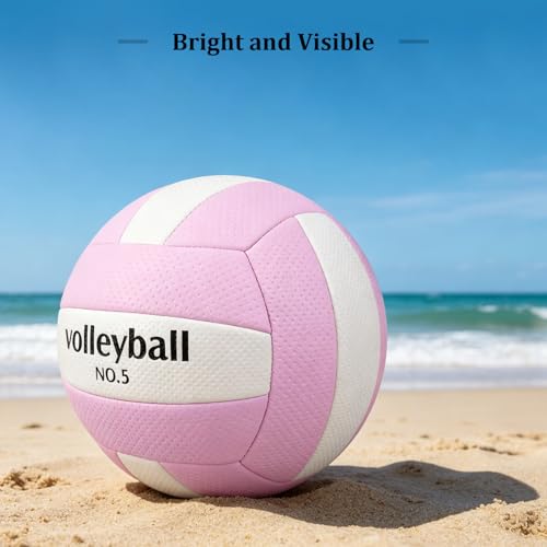 Soft Volleyball: Official Size 5 Inflatable Beach Volleyball Waterproof for Pool Parties Outdoor Games Team Competition and Practice