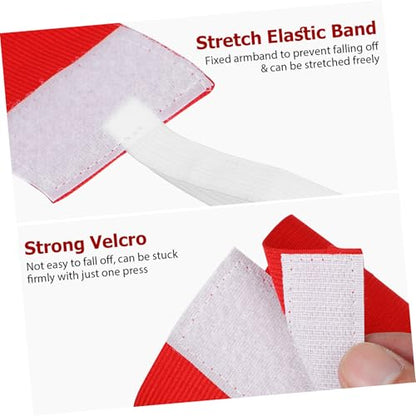 NOLITOY Soccer Captain Armband Football Bands for Adult Youth, Adjustable Soccer Rugby Basketball Player Bands 5. 31 Inch - color: Red