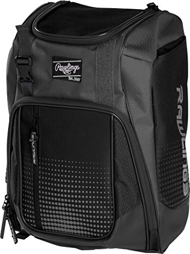 Rawlings | FRANCHISE Backpack Equipment Bag | Baseball/Softball | Rec/Travel | Multiple Styles - color: Black