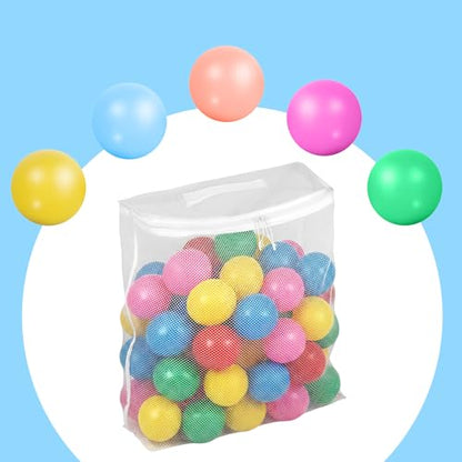 Molain 2 PCS Ball Pit Balls Bag, Mesh Ball Bag for Storage Pool Ball 16.5 x 8.3 x14.6 Inches Durable Nylon Zipper Bag Foldable Organizer for Playpen Home Travel (Only Storages Bag,No Ball)