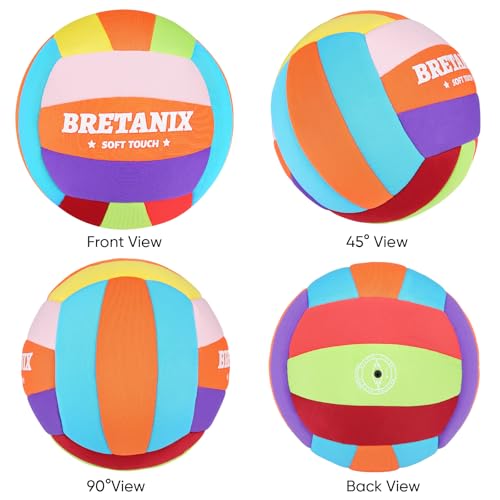 Soft Indoor Volleyball for Practice – Super Soft Foam Ball with Fabric Cover, Lightweight Training Volleyball for Indoor Home Play, Ideal for Boys & Girls, Youth, Beginners