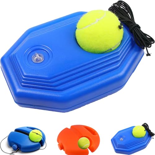 Tennis Ball Training Baseboard,Athlete Tennis Buddy Trainer Nextgen At Home for Self Training,Tenniss Return Ball Trainer On A String,Tenniss Rebound Balls Trainning Baseboard Single Player - color: blue B