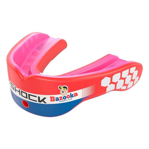 Shock Doctor, Gel Max Power Flavor Mouth Guard, Football, Lacrosse, Hockey, MMA, Boxing, Youth & Adult - color: Bazooka Joe Bubble Gum, size: Youth