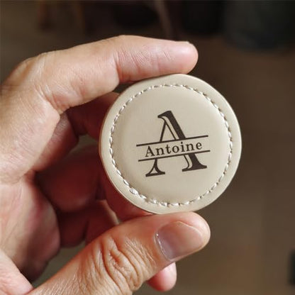 Personalized Golf Ball Markers, (Set of 2) Custom Magnetic Leather Golf Markers, Gift for Men Dad Husband - color: MZ