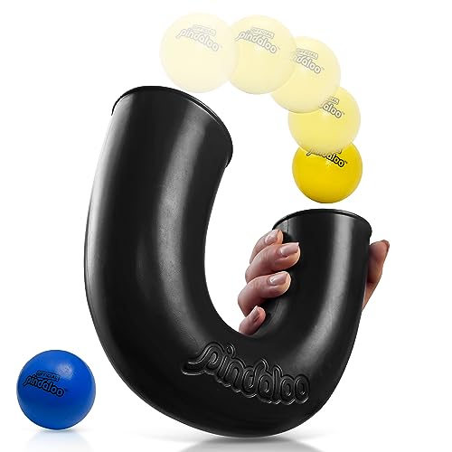Original pindaloo Skill Game with 2 Balls- Gifts for Kids and Adults Indoor & Outdoor Games, Ball Toys for Boys, Girls, & Teens - Gift Ideas, Fun Stuff, Develops Motor & Juggling Skills (Black Carbon) - color: Carbon Black