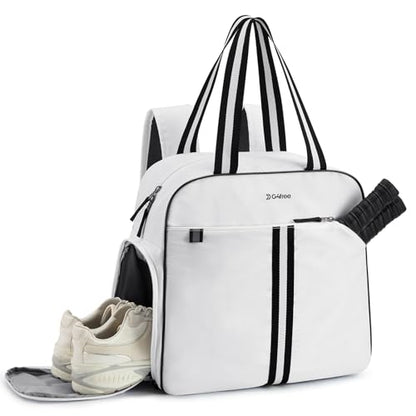 G4Free Pickleball Bag, Pickleball Bag Tote for Women and Men - color: White