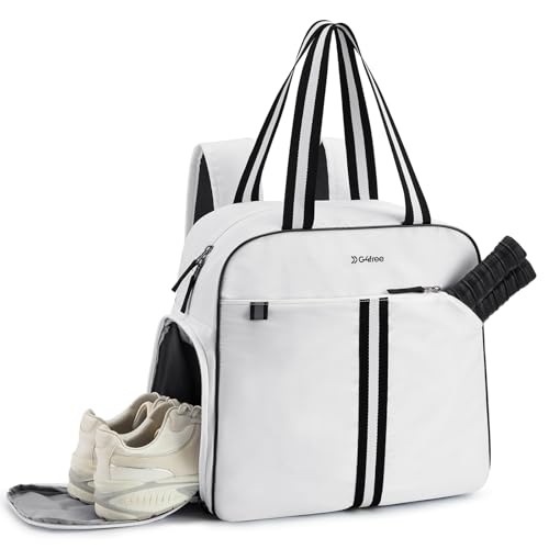 G4Free Pickleball Bag, Pickleball Bag Tote for Women and Men - color: White