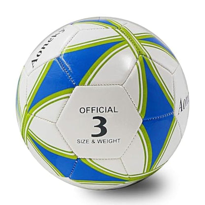 Aoneky Soccer Ball with Pump - color: 1 Pack with 1 Pump - White/Blue/Green, size: 4
