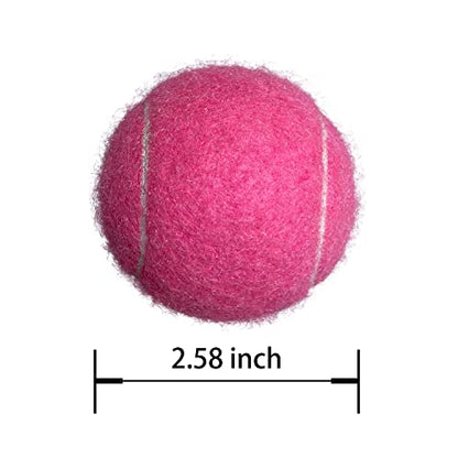 Tennis Balls, 4 Pack Advanced Training & Practice Tennis Balls for Beginners, High Visibility Pet Dog Playing Balls - color: Pink