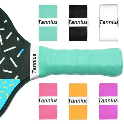 Pickleball Paddle Grip Tape, 6 Pack Precut Tacky Pickleball Grips, Absorbent and Enhanced Pickleball Paddle Overgrip