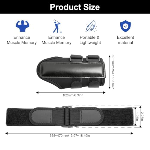 Golf Training Aid Kit with Arm Band and Wrist Strap, Golf Swing Training Wrist Angle Trainer Pro Golf - Swing Form Training Tool and Wrist Position Beginner Golfers