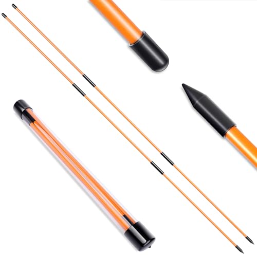 Professional 2 or 3 or 4 Pack Collapsible Golf Alignment Sticks, Premium 40" Alignment Golf Stick Ideal for Aiming, Putting and Swing Practice - color: 2 Pack Orange