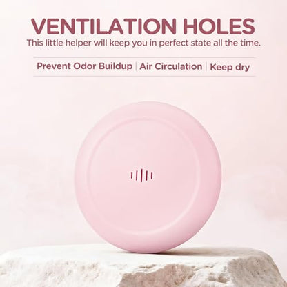 2 Pack Retainer Case Ultra-slim Aligner Case with Vent Holes Removable Inner Tray Silicone for Easy Cleaning (2Pack Pink Purple) - color: 2Pack Pink Purple