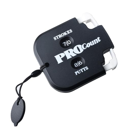 Golf Stroke Counter 2 Digit 1-99 Portable Score Keeper with Reset Keychain for Golf Competitions Games - color: Black+White, size: 1 Pack