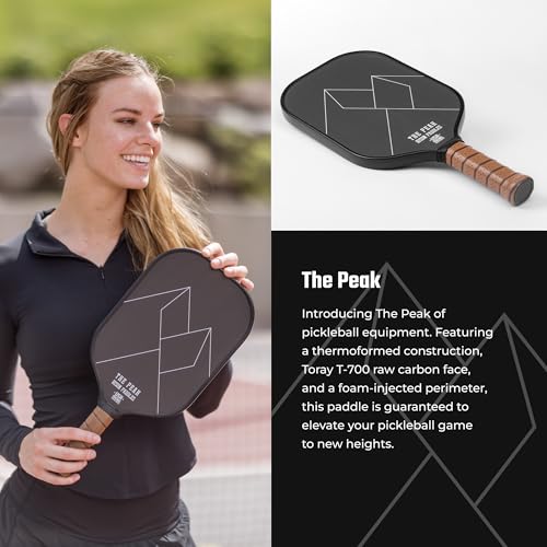 Bison Paddles: Thermoformed Carbon Fiber Pickleball Paddle - Professional Grade Construction for Maximum Spin and Power | Paddle Tuning Kit Included - color: The Peak