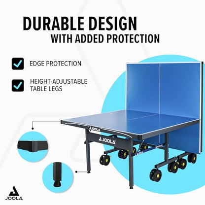 JOOLA NOVA Outdoor Ping Pong Table with Waterproof Table Tennis Net Set - Quick Assembly - All Weather Aluminum Composite Surface - Tournament Quality - Indoor & Outdoor Compatible