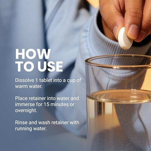 Coffee and Tea Retainer Cleaner Tablets, Removes Odors, Stains, and Plaque, 4-Month Supply, Denture Cleanser for Caffeine Enthusiasts, 120 Tablets by M3 - size: 120 Count (Pack of 1)