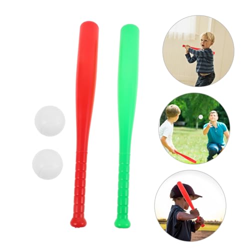 Luxshiny 2 Sets Baseball Bat Outdoor Lightweight Soft Plastic Training Bat for Boys Parent Activities Backyard Beach Play