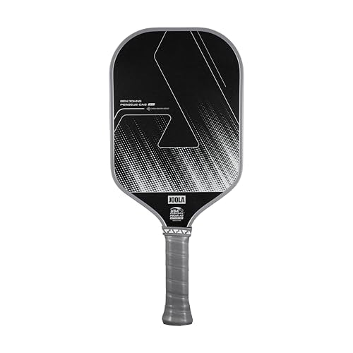 JOOLA Ben Johns CAS 16mm Carbon Fiber Pickleball Paddle - CAS Surface Tech - Control & Power Paddle - USAP Approved - Aero Curve - Feel-Tec Pure Grip - NFC Chip - color: Shadow Gray, size: Perseus