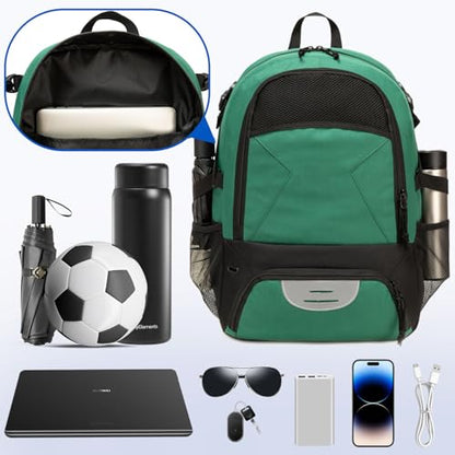 Basketball Bag Backpack, Large Capacity Sports Equipment Bags for Basketball, Soccer, and Volleyball. - color: green