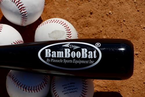 BamBooBat by PINNACLE SPORTS EQUIPMENT INC. Adult Baseball and Softball Wood One Hand Training Bat- 18 Inch or 21 Inch