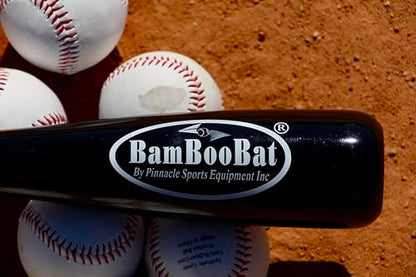 BamBooBat by PINNACLE SPORTS EQUIPMENT INC. Adult Baseball and Softball Wood One Hand Training Bat- 18 Inch or 21 Inch