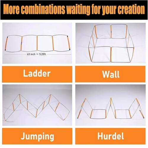 Dual-Purpose Soccer Training Jump Ladder Multifunctional Agility Ladder Speed Training Coordination Footwork Football Equipment Sports Equipment
