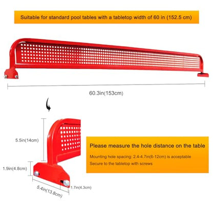 Table Tennis Net, Outdoor Indoor Ping Pong Net Metal Frame, Replacement Compact Training Countertop Separator for Home Game Practice, 60.3" Length